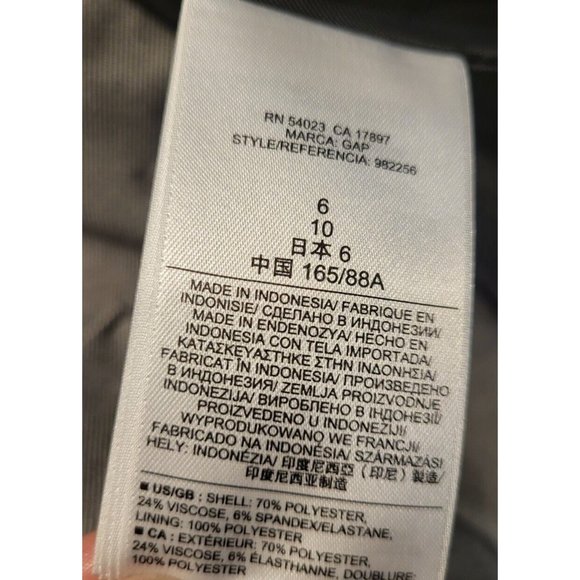 Gap Academy Blazer Heathered Gray Size 6 Pockets 2 Button - Picture 7 of 7